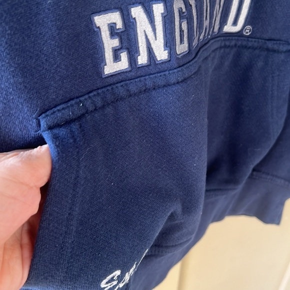 Bath England Sz XS Navy Oversized Hoodie Sweatshirt Large Embroidered Logo - Picture 2 of 9